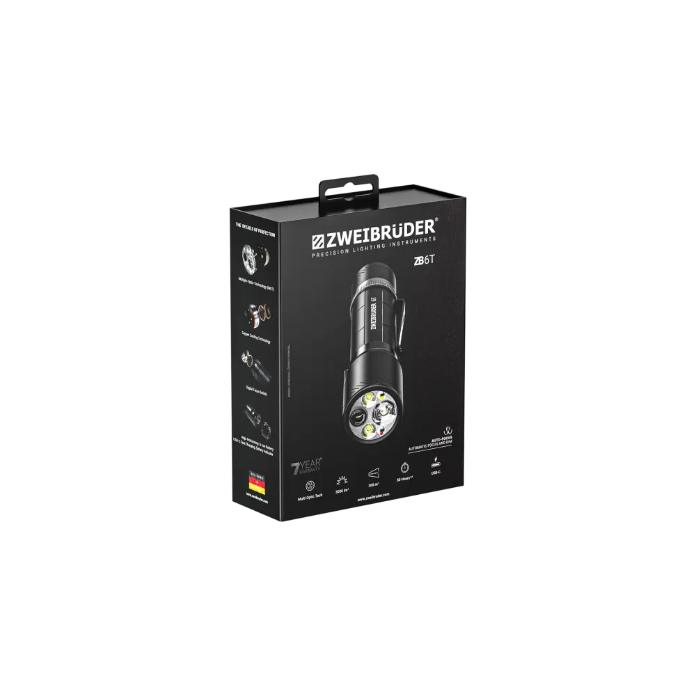 Đèn pin Zweibrüder ZB6T 3000 lumen