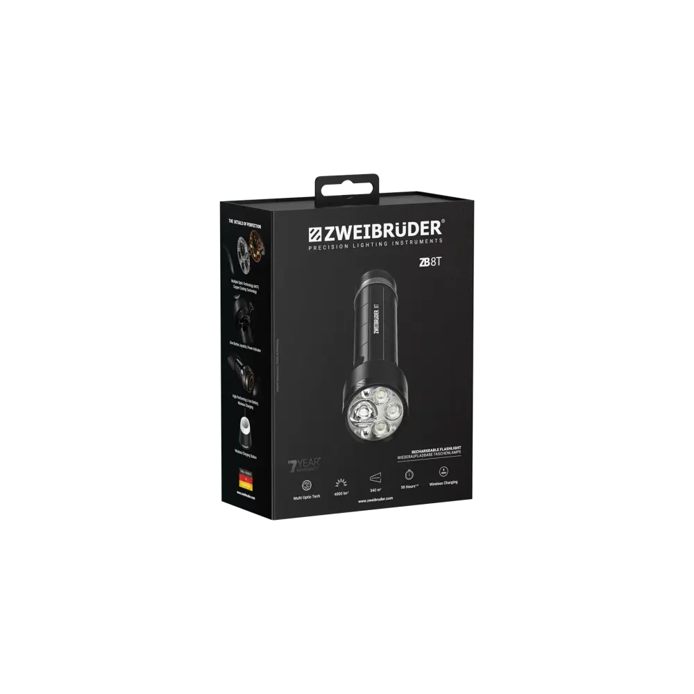 Đèn pin Zweibrüder ZB8T 4000 lumen